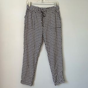 Gap Factory Navy White Print Rayon Joggers